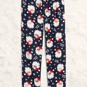 Old Navy Festive Santa Print Pajama Bottoms